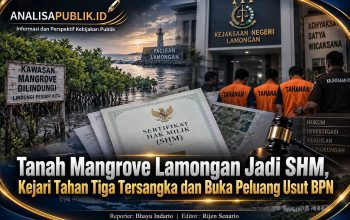 Tanah Mangrove Lamongan Jadi SHM, Kejari Tahan Tiga Tersangka dan Buka Peluang Usut BPN