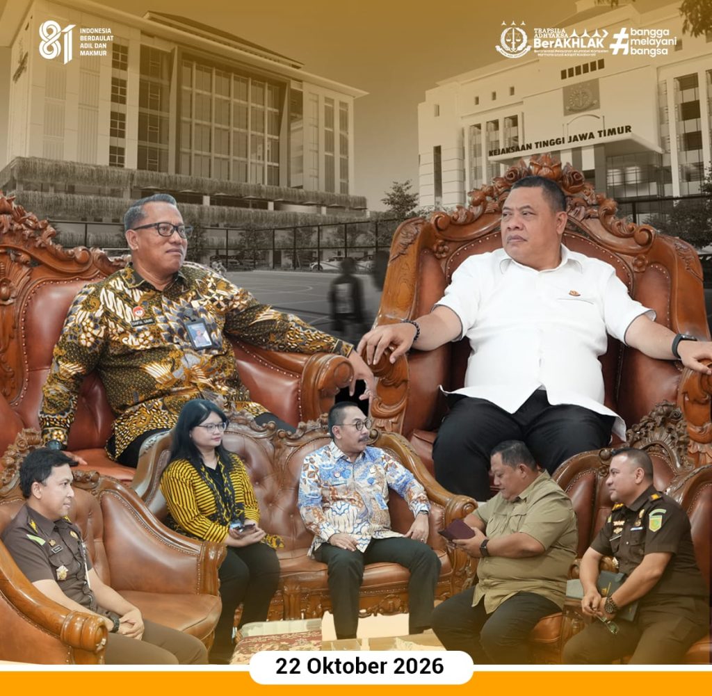 Mantapkan Sinergi Penegakan Hukum, Kajati Jatim Terima Audiensi Pejabat Baru Kakanwil Kemenkum Jatim