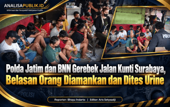 Polda Jatim dan BNN Gerebek Jalan Kunti Surabaya, Belasan Orang Diamankan dan Dites Urine