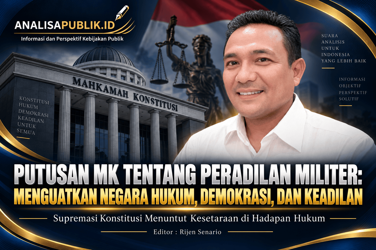 PUTUSAN MK TENTANG PERADILAN MILITER: MENGUATKAN NEGARA HUKUM, DEMOKRASI, DAN KEADILAN