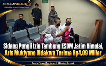 Sidang Pungli Izin Tambang ESDM Jatim Dimulai, Aris Mukiyono Didakwa Terima Rp4,09 Miliar