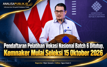 Pendaftaran Pelatihan Vokasi Nasional Batch 6 Ditutup, Kemnaker Mulai Seleksi 15 Oktober 2026