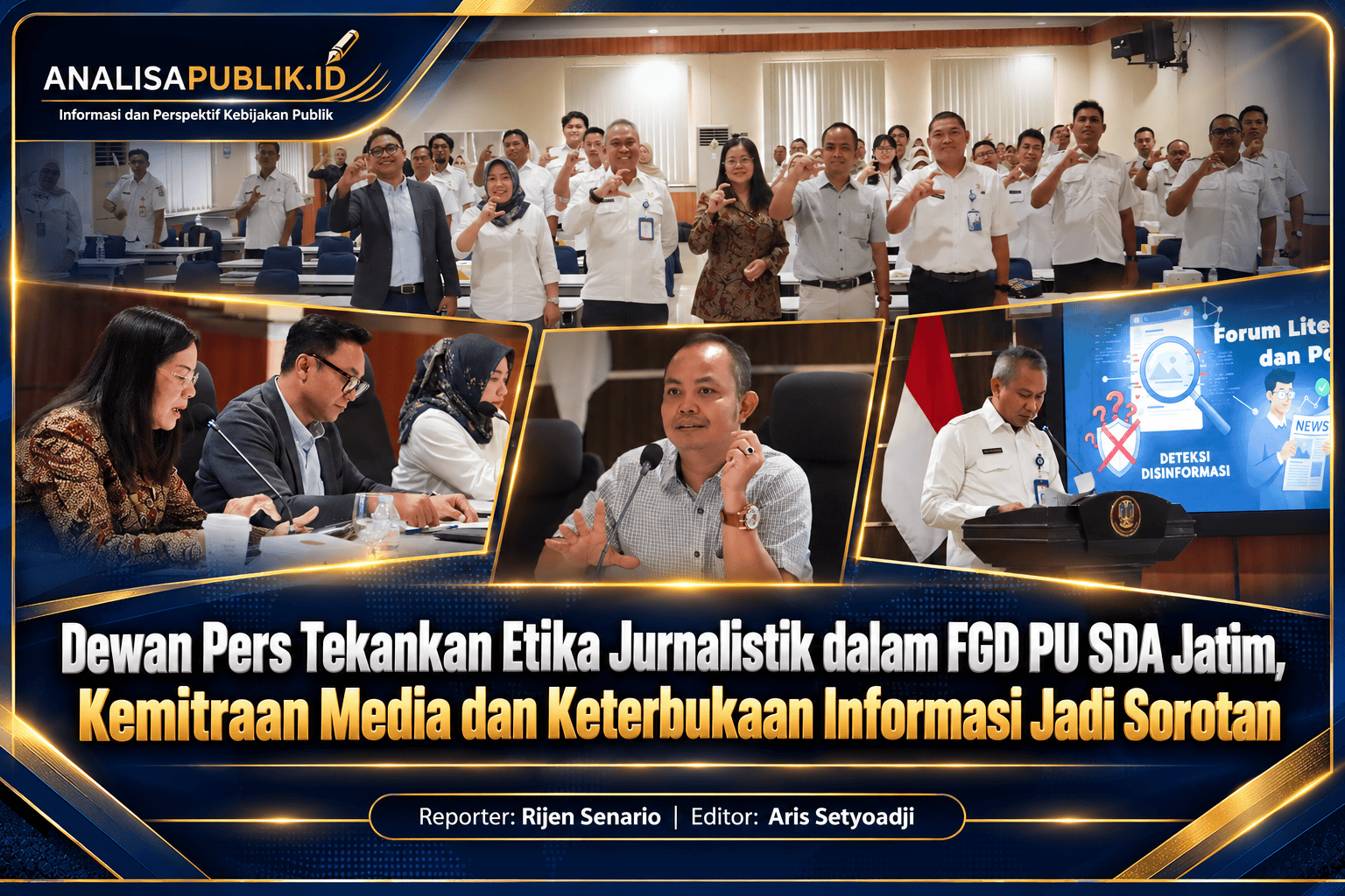 Dewan Pers Tekankan Etika Jurnalistik dalam FGD PU SDA Jatim, Kemitraan Media dan Keterbukaan Informasi Jadi Sorotan