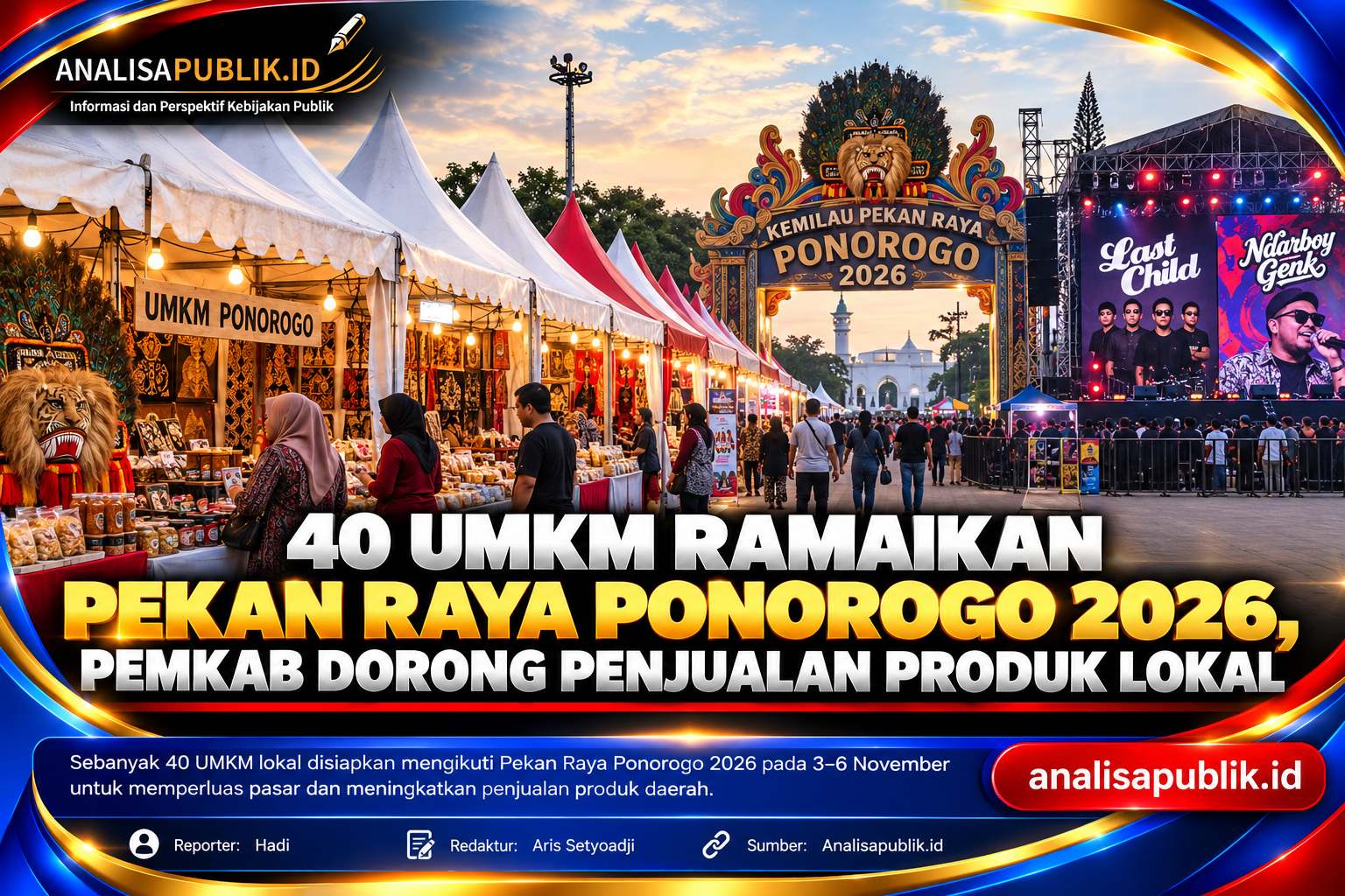 40 UMKM Ramaikan Pekan Raya Ponorogo 2026, Pemkab Dorong Penjualan Produk Lokal