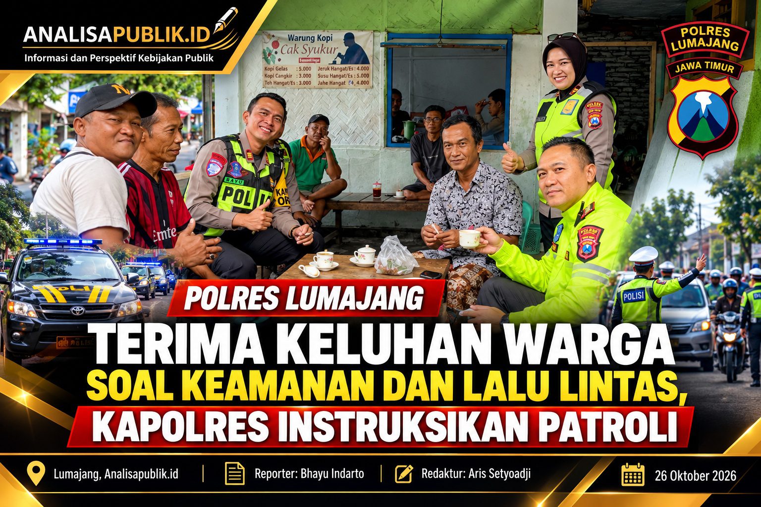 Polres Lumajang Terima Keluhan Warga Soal Keamanan dan Lalu Lintas, Kapolres Instruksikan Patroli