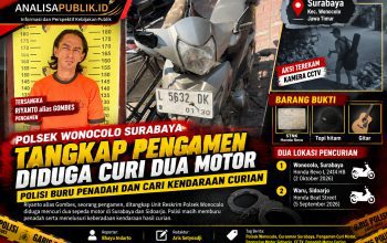 Polsek Wonocolo Surabaya Tangkap Pengamen Diduga Curi Dua Motor, Polisi Buru Penadah