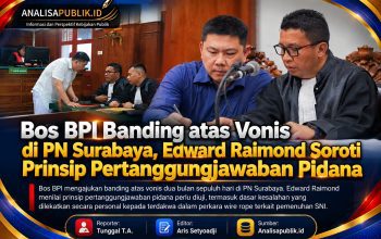 Bos BPI Banding atas Vonis di PN Surabaya, Edward Raimond Soroti Prinsip Pertanggungjawaban Pidana