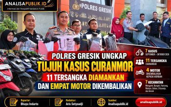 Polres Gresik Ungkap Tujuh Kasus Curanmor, 11 Tersangka Diamankan dan Empat Motor Dikembalikan