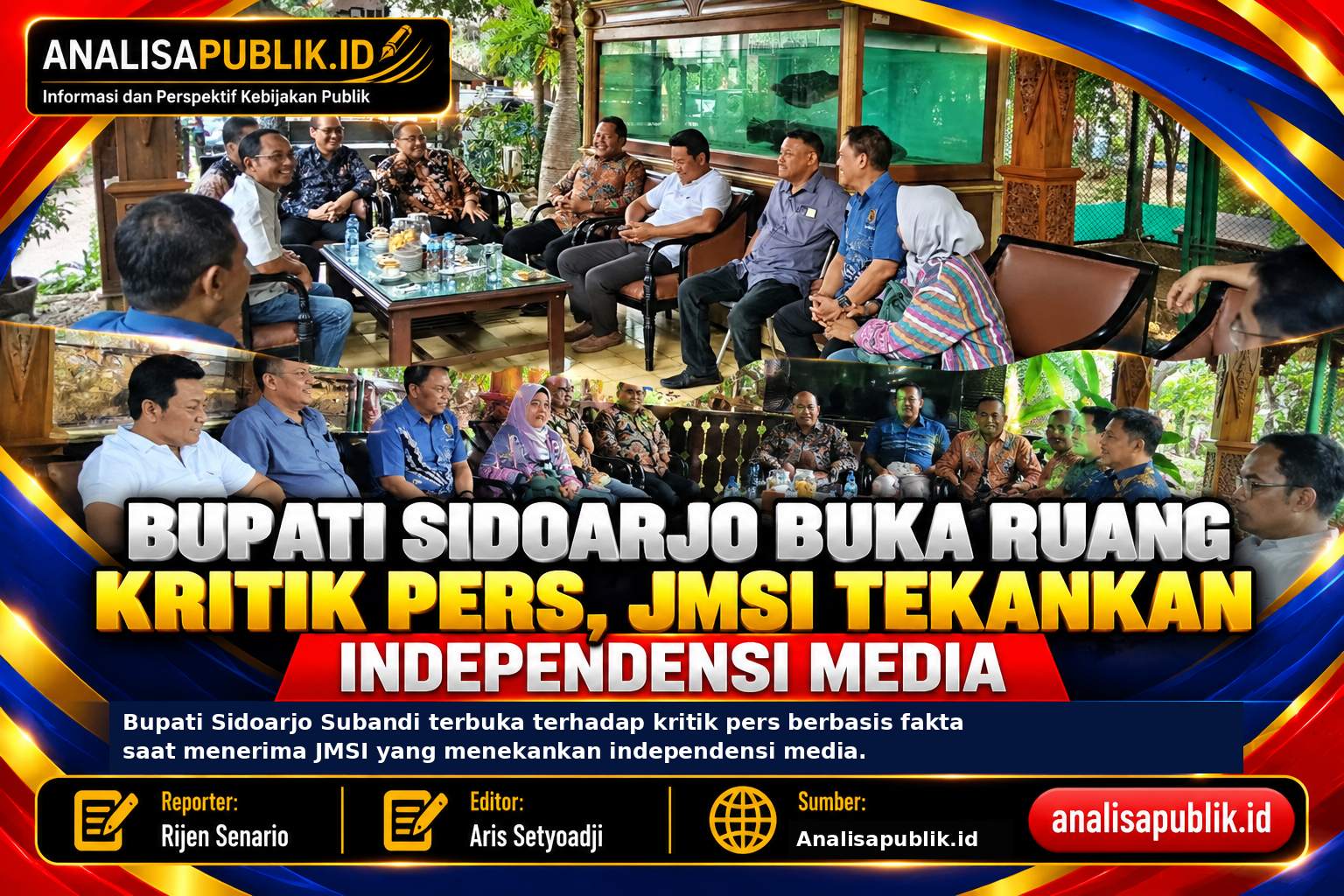 Bupati Sidoarjo Buka Ruang Kritik Pers, JMSI Tekankan Independensi Media