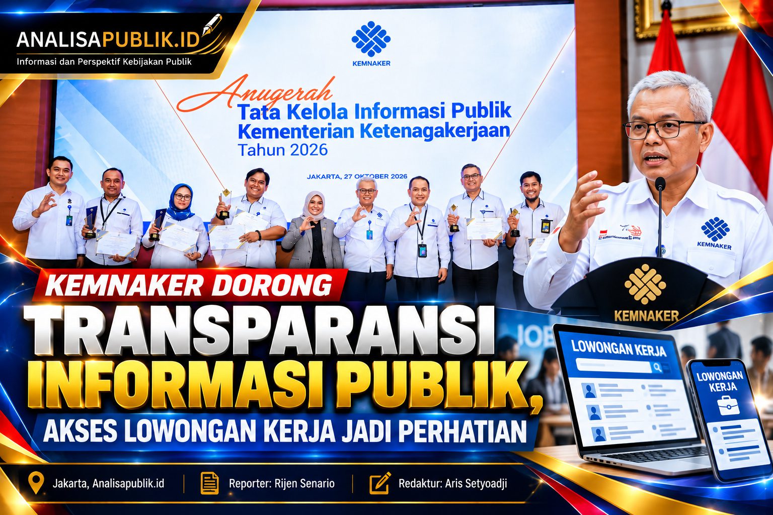 Kemnaker Dorong Transparansi Informasi Publik, Akses Lowongan Kerja Jadi Perhatian