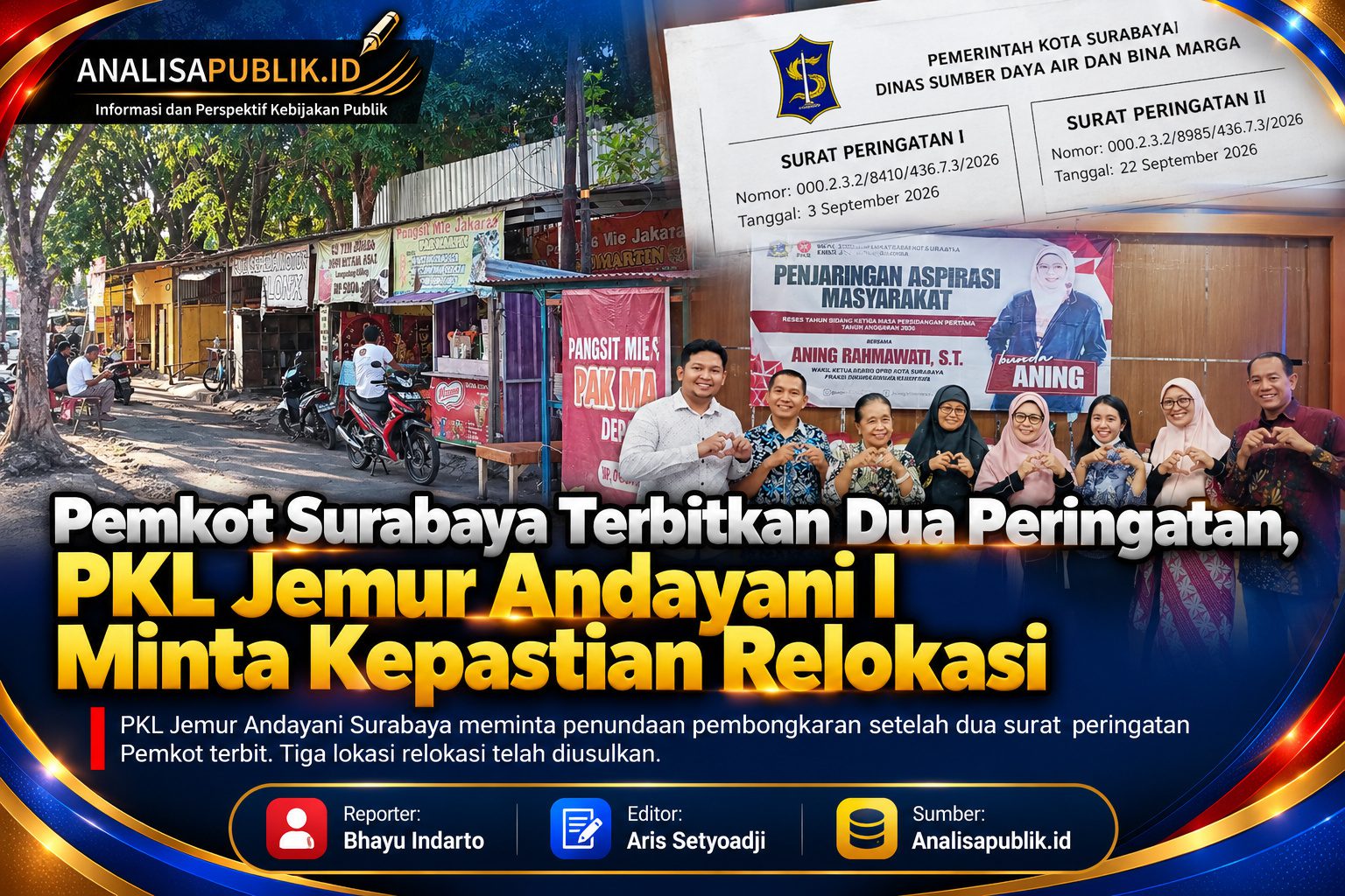 Pemkot Surabaya Terbitkan Dua Peringatan, PKL Jemur Andayani I Minta Kepastian Relokasi