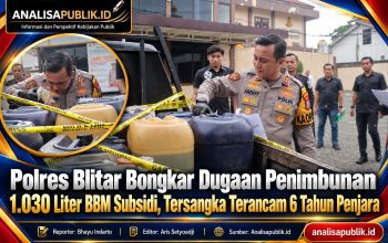 Polres Blitar Bongkar Dugaan Penimbunan 1.030 Liter BBM Subsidi, Tersangka Terancam 6 Tahun Penjara
