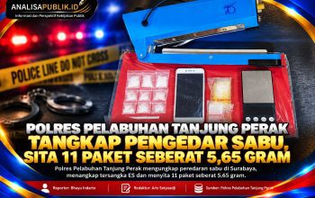 Polres Pelabuhan Tanjung Perak Tangkap Pengedar Sabu, Sita 11 Paket Seberat 5,65 Gram