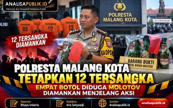 Polresta Malang Kota Tetapkan 12 Tersangka, Empat Botol Diduga Molotov Diamankan Menjelang Aksi