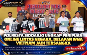Polresta Sidoarjo Ungkap Penipuan Online Lintas Negara, Delapan WNA Vietnam Jadi Tersangka